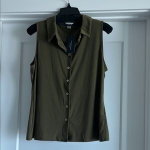 Tommy Hilfiger Sleeveless Button-Up Top
